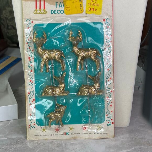 Midcentury holiday decorations for candles. - Picture 2 of 6